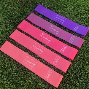 Pink resistance band set